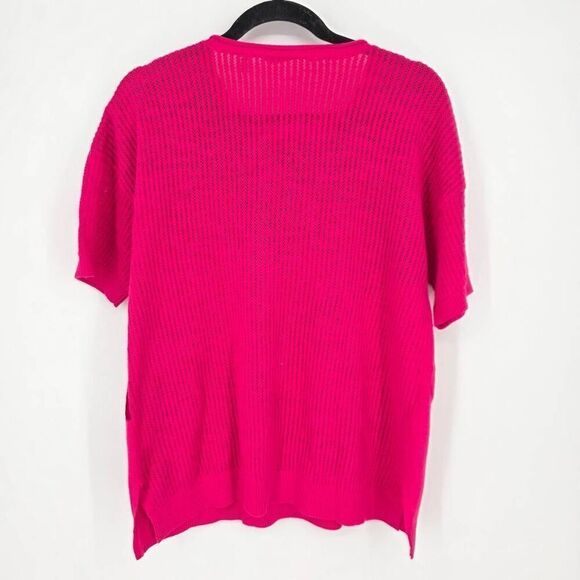 Soft Surrounding Women's Pink Blue Azalea Short sleeve knit sweater top Medium‎ - Picture 5 of 5